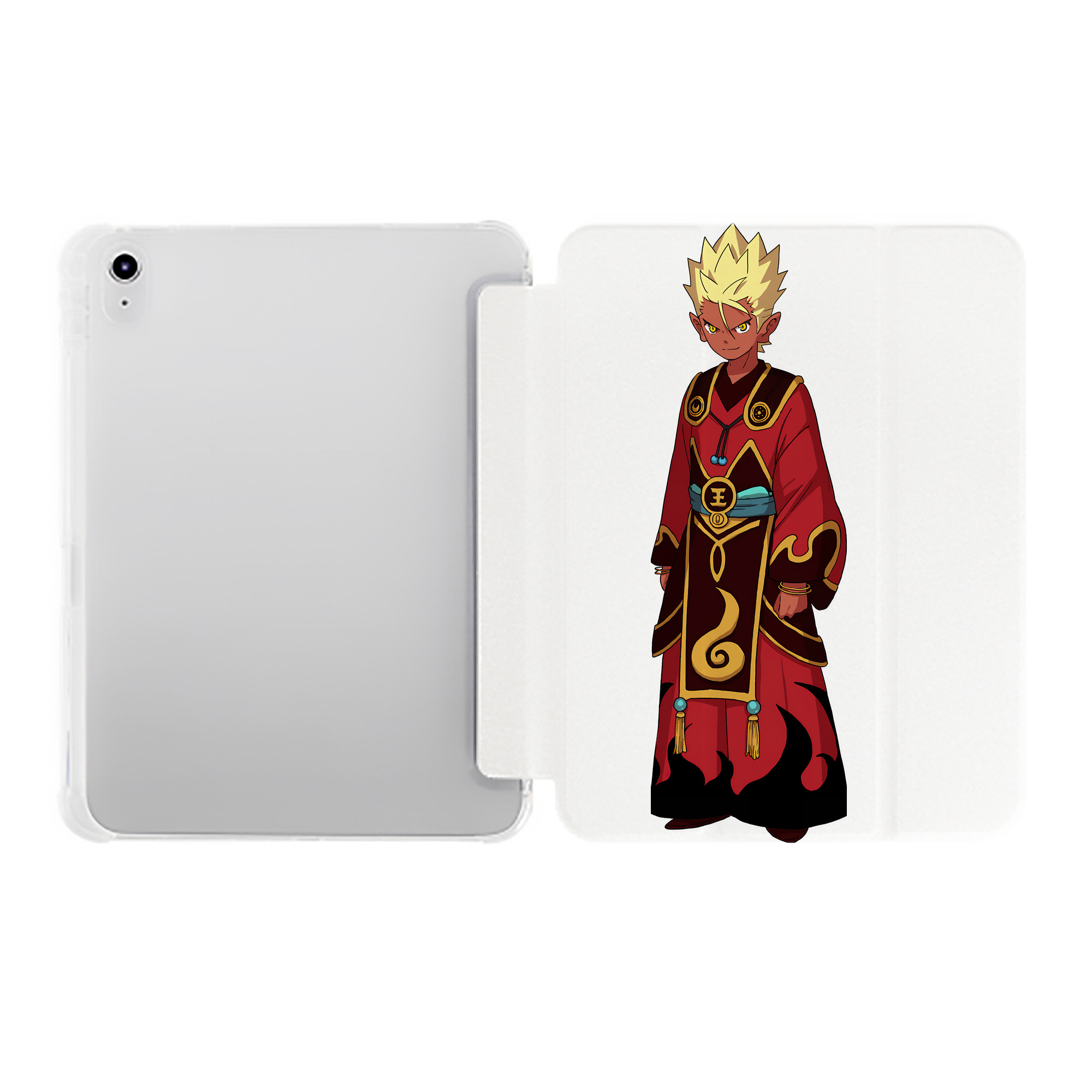 （画像用） 妖怪ウォッチ Yo-kai Watch IPad ケース ペン収納付き 三つ折りスタンド PUレザー×シリコン 対応機種9.5/10.5/10.9インチ
